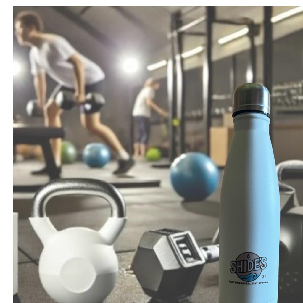 Shide's Stainless Steel Water bottle (White)