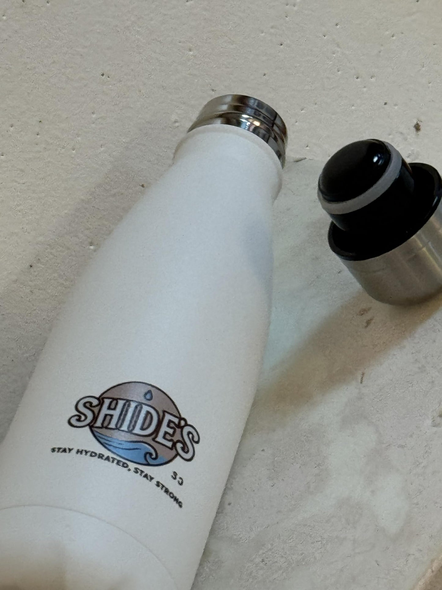 Shide's Stainless Steel Water bottle (White)