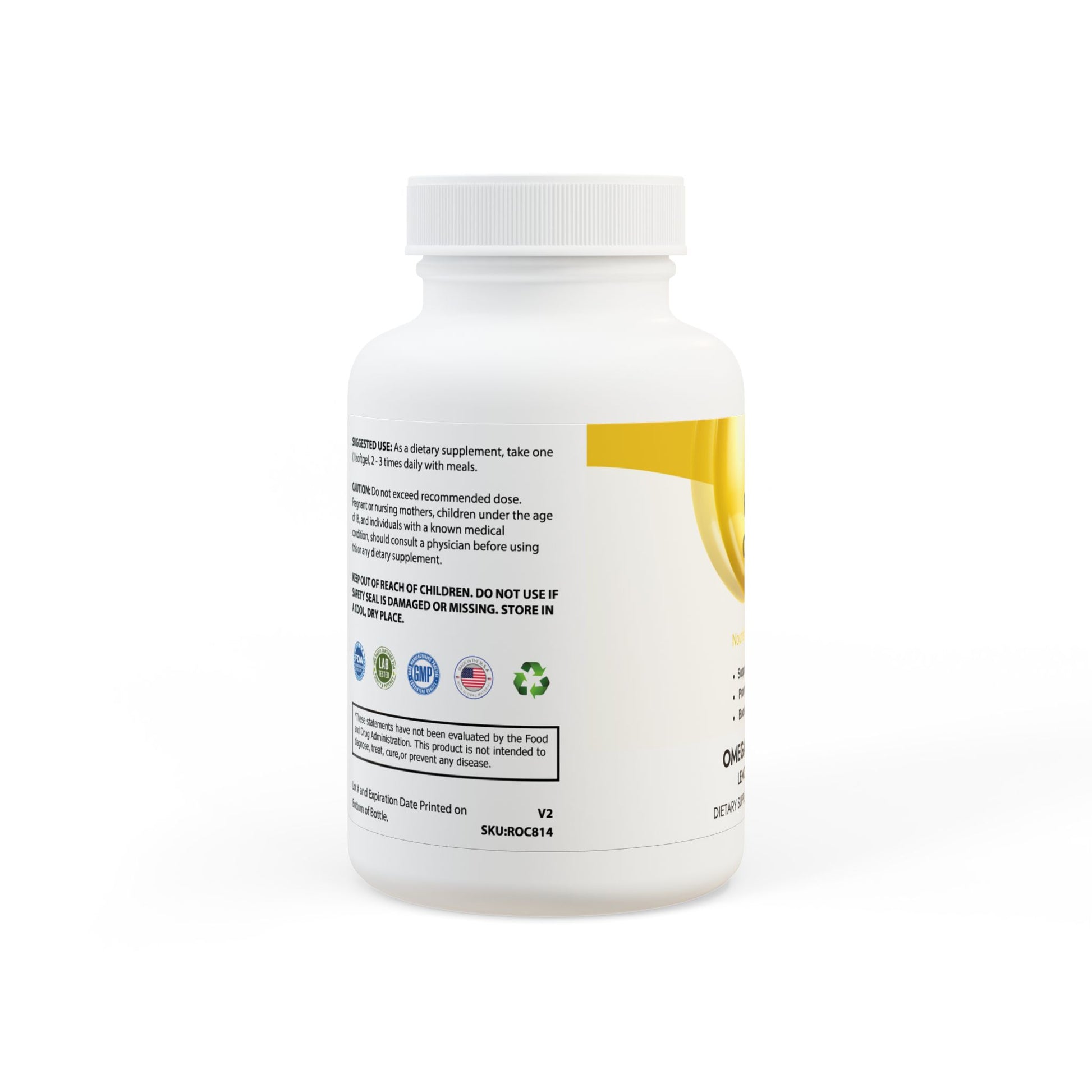 Omega 3 Fish Oil Supplement (60 Softgels) - Shide's Store