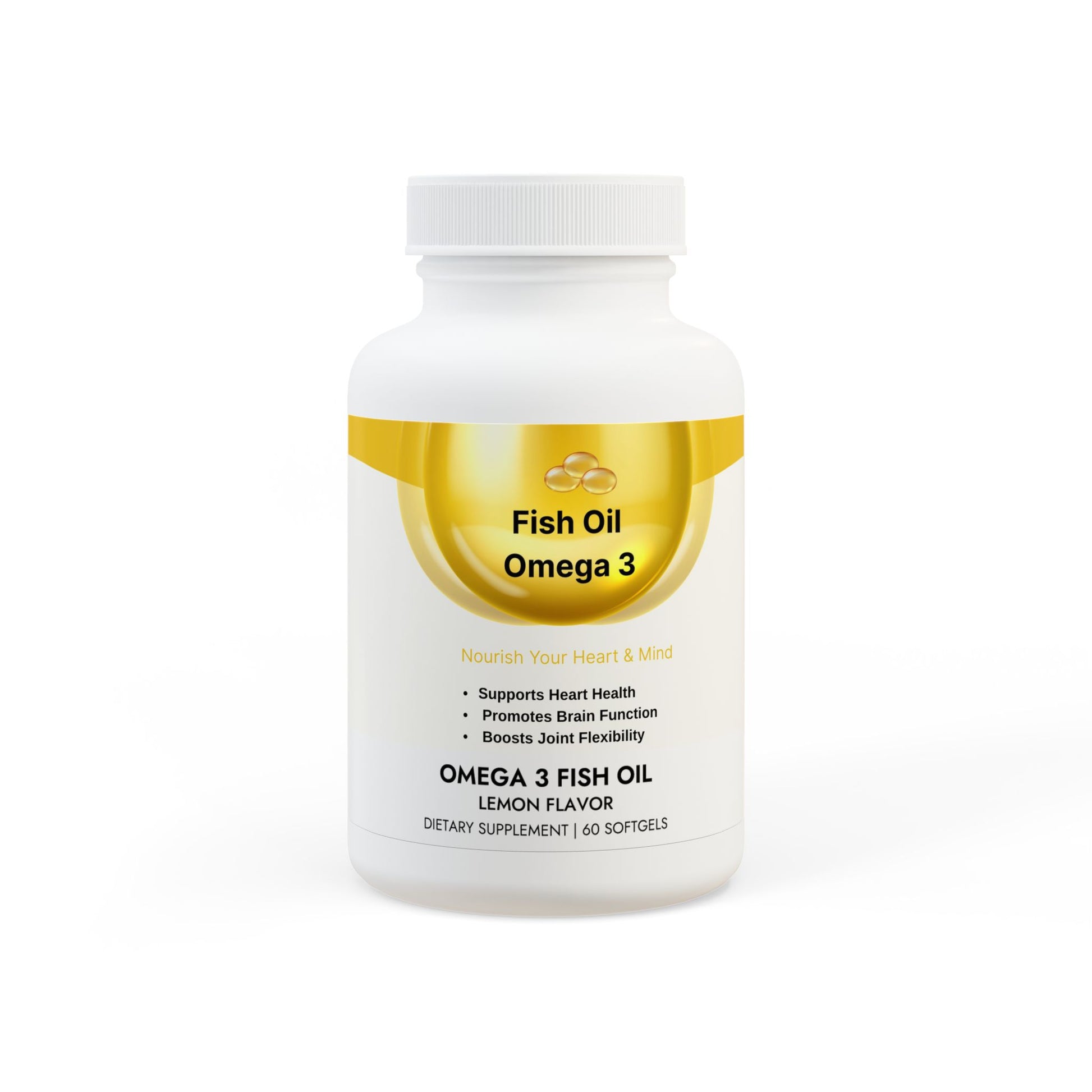 Omega 3 Fish Oil Supplement (60 Softgels) - Shide's Store
